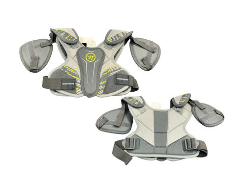 Vist Large View of Product Image Which is Used Warrior FATBOY NEXT YOUTH Lacrosse Shoulder Pads Grey MD