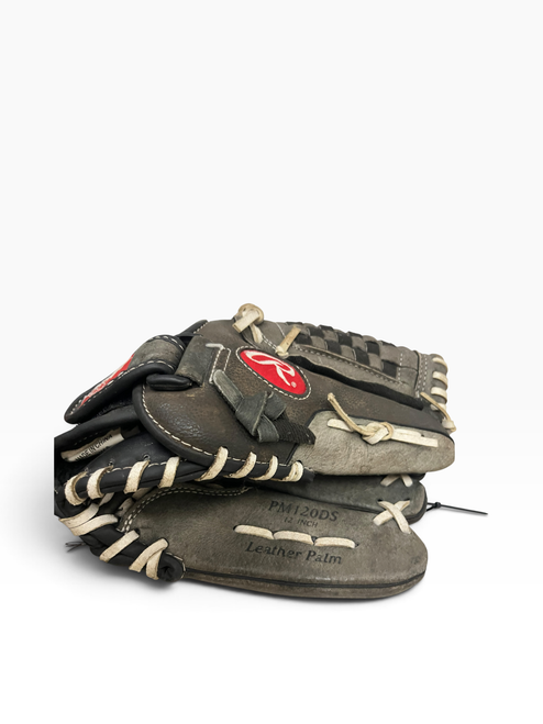 Vist Large View of Product Image Which is Used Rawlings PM120DS BB/SB Glove RH Throw Grey 12"