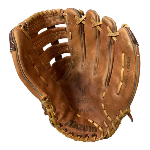 Vist Large View of Product Image Which is Used Mizuno MT580 BB/SB Glove RH Throw Brown 13"