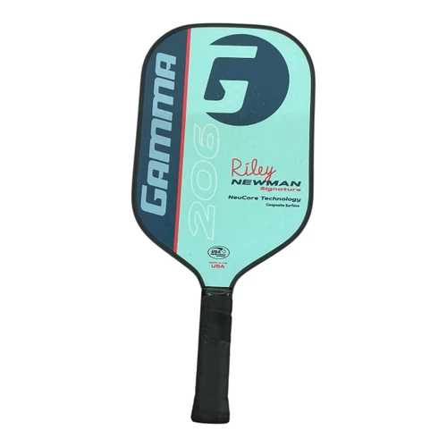 Vist Large View of Product Image Which is Used Gamma Sports 206 RILEY NEWMAN Pickleball Racquet Carolina Blue