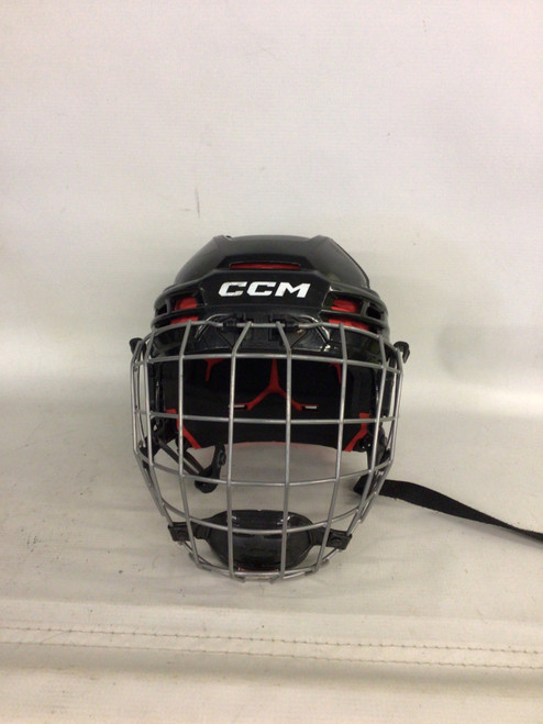 Vist Large View of Product Image Which is Used CCM TACKS 70 JUNIOR Helmet Cage Combo Black MD