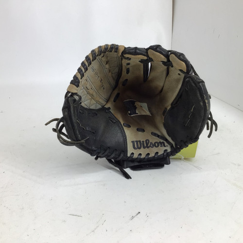 Vist Large View of Product Image Which is Used Wilson A350 11.5IN BB/SB GLOVE RHT BB/SB Glove RH Throw Black 11 1/2"