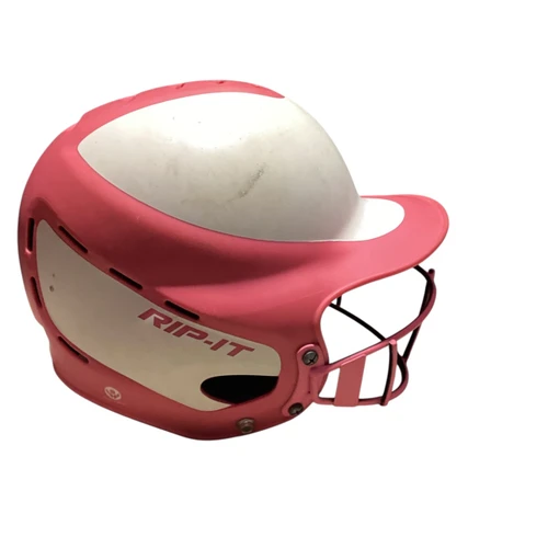 Vist Large View of Product Image Which is Used RIP-IT RIP-IT 6 - 6 7/8 Batting Helmet w/Mask Pink One Size