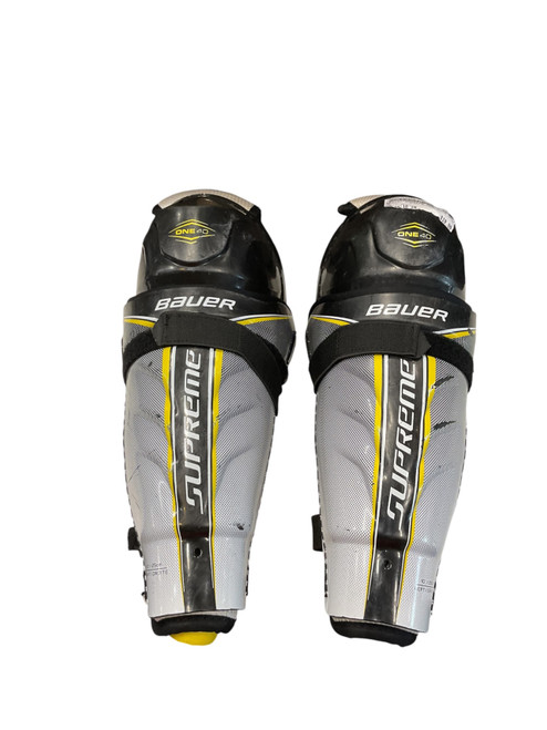 Vist Large View of Product Image Which is Used Bauer SUPREME ONE40 10 SG Junior Shin Guards Black 10"