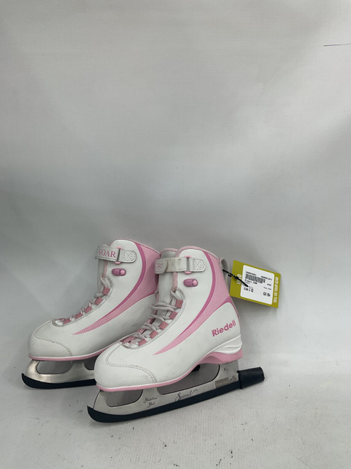 Vist Large View of Product Image Which is Used Riedell SOAR Girls Figure Skate White Junior 02