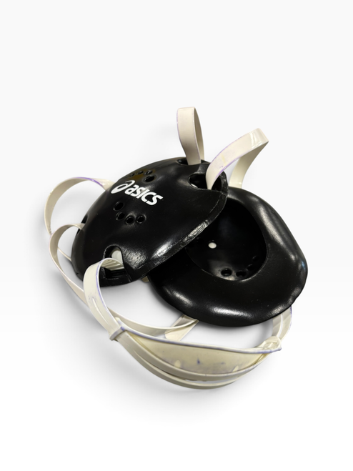 Vist Large View of Product Image Which is Used Asics Wrestling Headgear Black