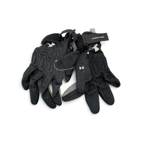 Vist Large View of Product Image Which is Used Under Armour Black Gloves Lacrosse Gloves Womens Black MD, back view