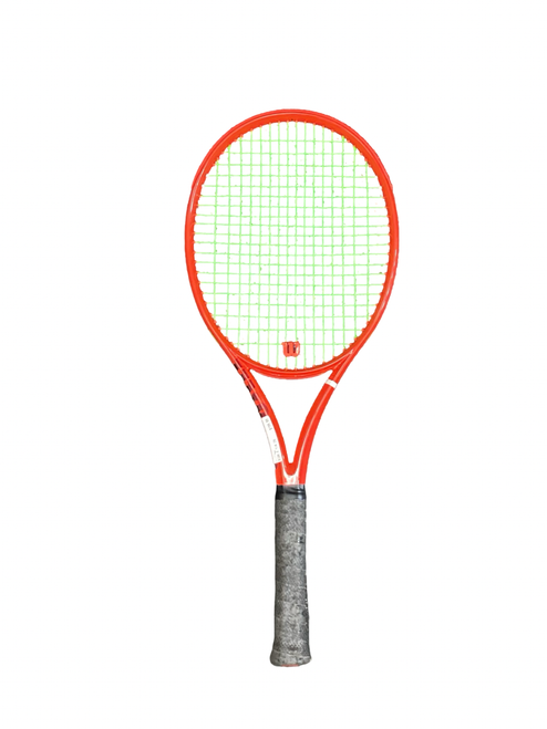 Vist Large View of Product Image Which is Used Wilson DEFYER 98 PRO V1 Adult Tennis Racquet Red 4 1/4"