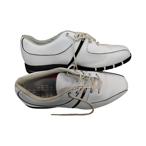 Vist Large View of Product Image Which is Used Nike AIR TAC SPIKELESS Mens Golf Shoes White Senior 9