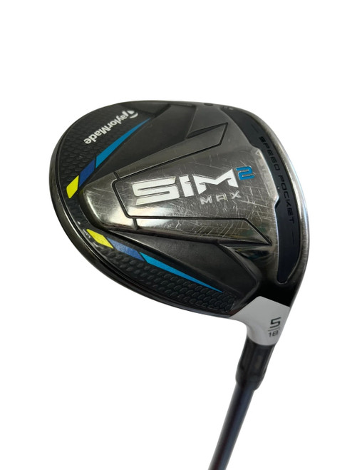 Vist Large View of Product Image Which is Used Taylormade Sim 2 Max Mens RH 5 Wood Fairway Wood 
