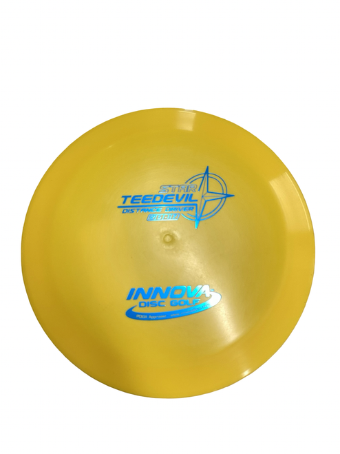 Vist Large View of Product Image Which is Used Innova STAR TEEDEVIL Disc Golf Driver Yellow