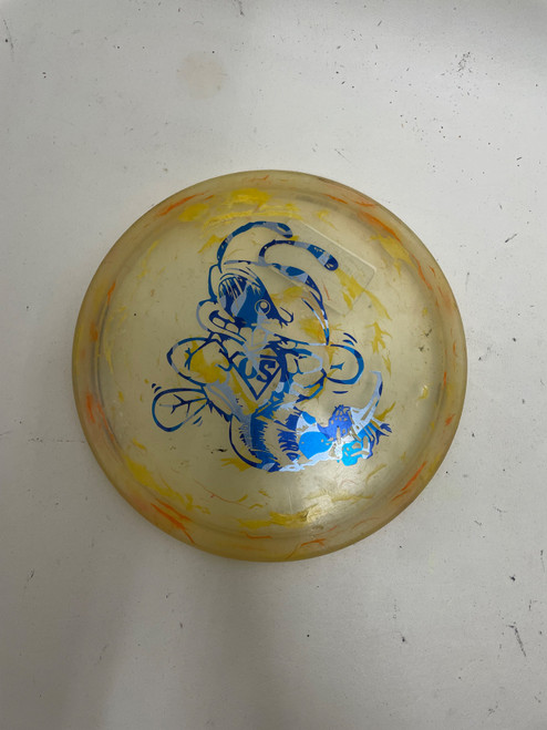 Vist Large View of Product Image Which is Used Discraft BUZZZ OS Disc Golf Mid Range White