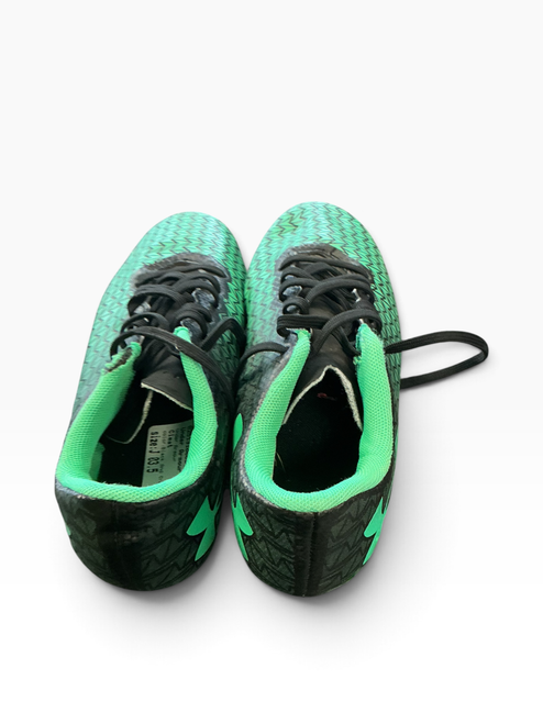 Vist Large View of Product Image Which is Used Under Armour Soccer Cleats Black And Green Junior 03.5