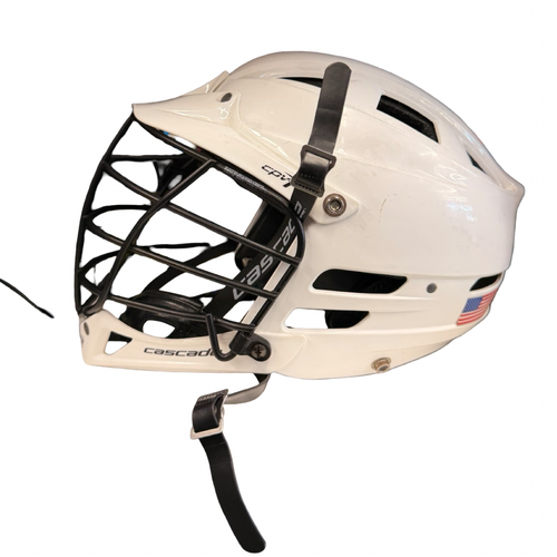 Vist Large View of Product Image Which is Used Cascade CPV-R Lacrosse Helmet White M/L