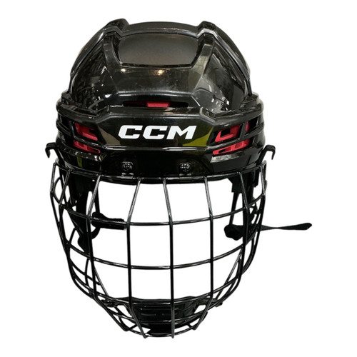 Vist Large View of Product Image Which is Used CCM TACKS 70 Helmet Cage Combo Black LG
