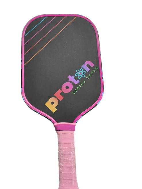 Vist Large View of Product Image Which is Used PROTON SERIES 3 4RTH Pickleball Racquet Black