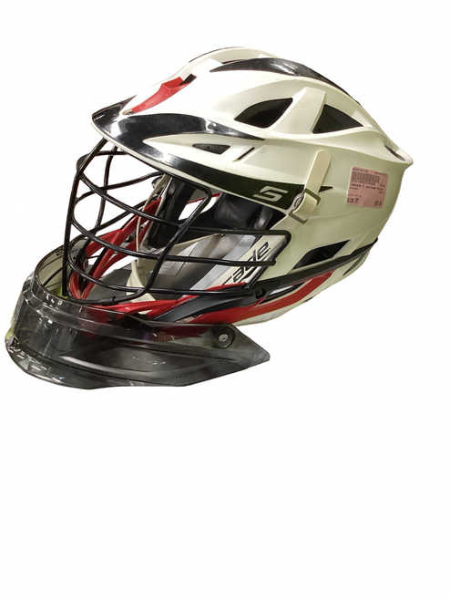 Vist Large View of Product Image Which is Used Cascade S Lacrosse Helmet White SM