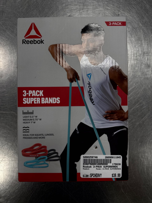 Vist Large View of Product Image Which is New Reebok 3-PACK SUPERBANDS Resistance Tube None Special Heavy