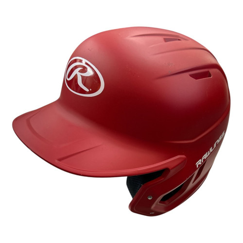 Vist Large View of Product Image Which is Used Rawlings MACH-JR-REVA 6 3/8 - 7 1/8 Batting Helmet No Mask Red S/M