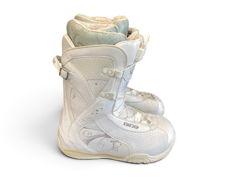 Vist Large View of Product Image Which is Used Ride SAGE Womens Snowboard Boots White Senior 7