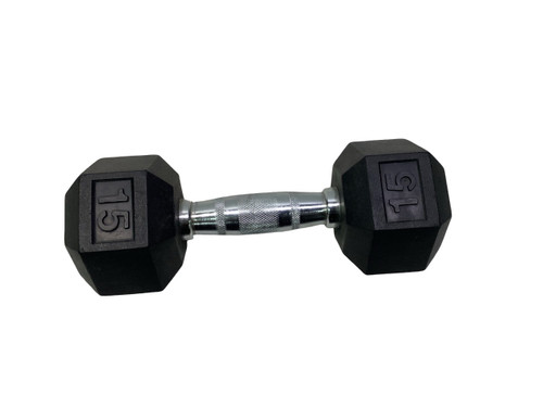 Vist Large View of Product Image Which is Used Hex Dumbbell (Each) 15 lb