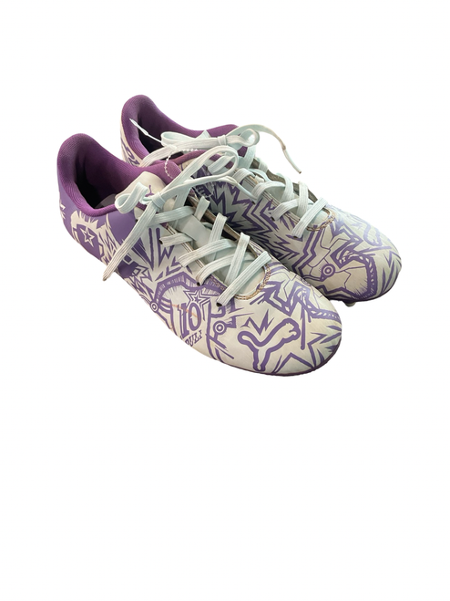 Vist Large View of Product Image Which is Used Puma Soccer Cleats Purple Junior 04