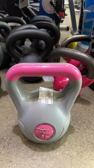 Vist Large View of Product Image Which is Used Tone Fitness Kettle Dumbbell (Each) Grey 5 lb