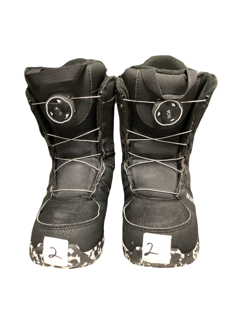 Vist Large View of Product Image Which is Used Burton GROM BOA Boys Snowboard Boots Black Junior 02