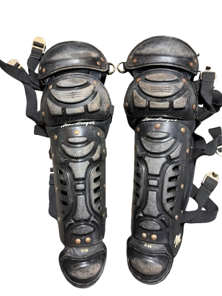 Vist Large View of Product Image Which is Used MacGregor MACGREGOR LEG GUARDS Catchers Leg Guards Black Youth