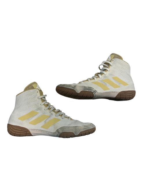 Vist Large View of Product Image Which is Used Adidas Wrestling Shoes White Senior 10.5