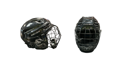 Vist Large View of Product Image Which is Used Bauer RE AKT 155 Helmet Cage Combo Black MD