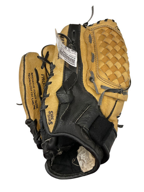 Vist Large View of Product Image Which is Used Mizuno POWER CLOSE 11 BB/SB Glove LH Throw Black And Tan 11"