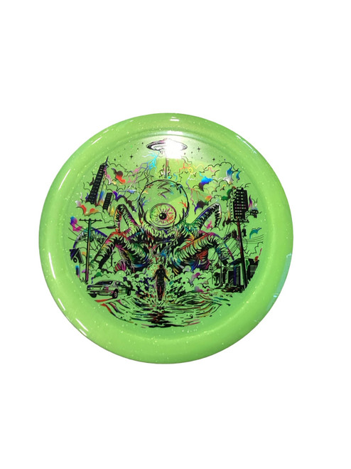 Vist Large View of Product Image Which is Used TFR MOONDUST DESTROYER Disc Golf Driver Green