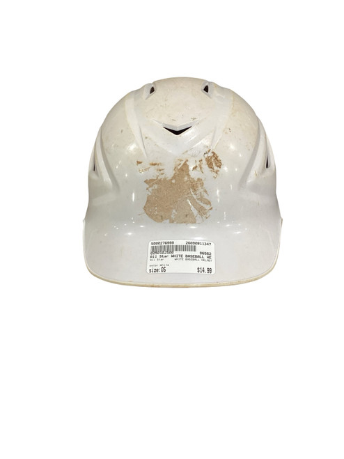 Vist Large View of Product Image Which is Used All Star WHITE BASEBALL HELMET Batting Helmet No Mask White One Size