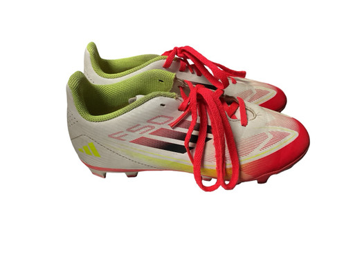 Vist Large View of Product Image Which is Used Adidas Soccer Cleats White Junior 04