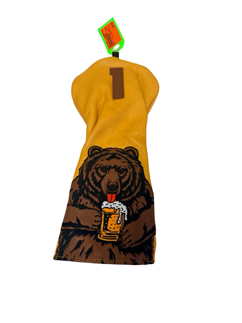 Vist Large View of Product Image Which is Used Bear with a Beer Golf Driver Headcover