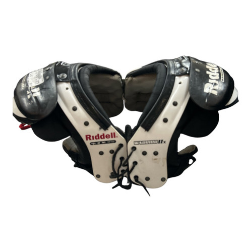 Vist Large View of Product Image Which is Used Riddell WARRIOR 11X FB SP MD FB Shoulder Pads White MD
