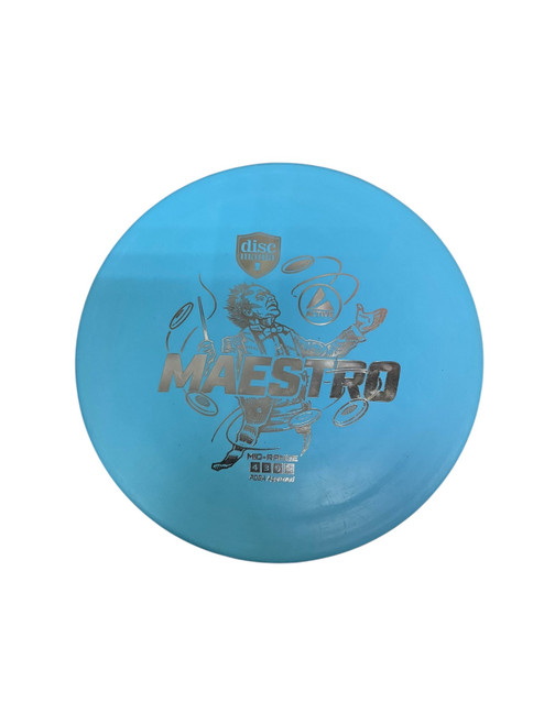 Vist Large View of Product Image Which is Used Discmania ACTIVE MAESTRO Disc Golf Mid Range Carolina Blue 166g