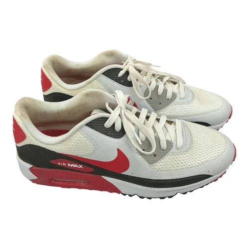 Vist Large View of Product Image Which is Used Nike AIR MAX 90 Mens Golf Shoes White/Black/Red Senior 11.5