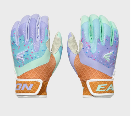 Vist Large View of Product Image Which is New EASTON SUGAR TEAL/PURPLE TBALL WALK OFF ETHOS BATTING GLOVES