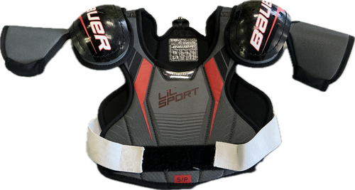Vist Large View of Product Image Which is Used Bauer LIL SPORT Youth Shoulder Pads SM