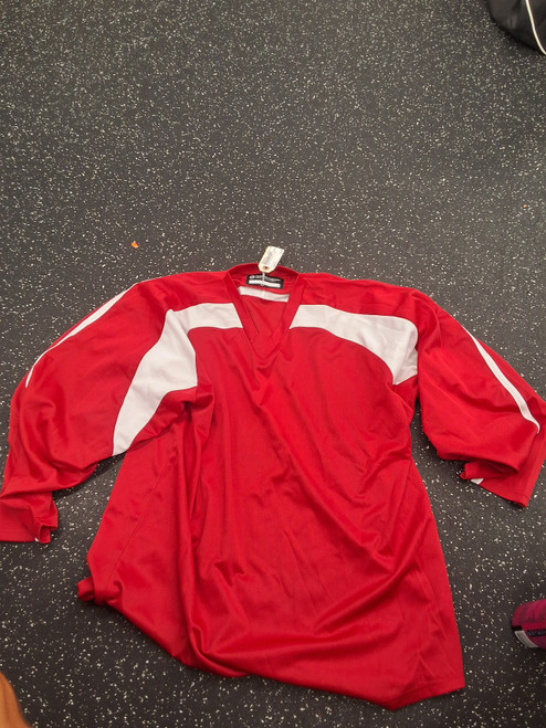 Vist Large View of Product Image Which is Used Hockey Practice Jersey Red LG