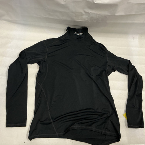 Vist Large View of Product Image Which is Used Bauer 1034509 Hockey Neck Guard Compression Shirt Senior Black SM