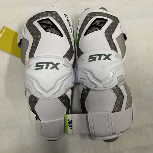 Vist Large View of Product Image Which is Used STX CELL VI Lacrosse Arm Pads/Guards White MD