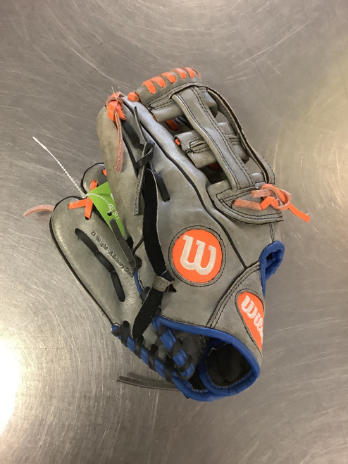 Vist Large View of Product Image Which is Used Wilson A450 BB/SB Glove LH Throw Grey 11"