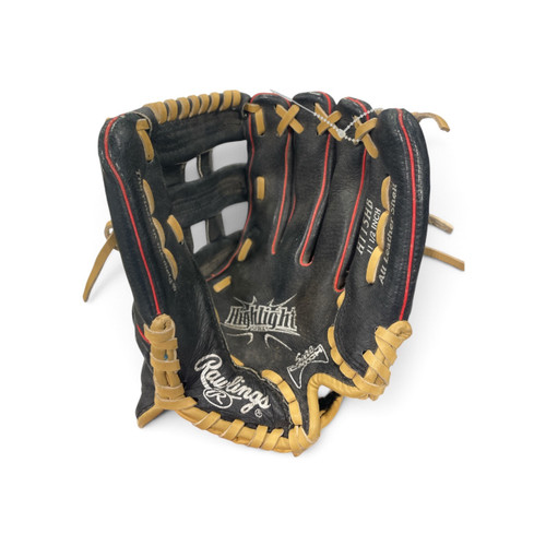 Vist Large View of Product Image Which is Used Rawlings H115HB BB/SB Glove RH Throw Black 11 1/2"