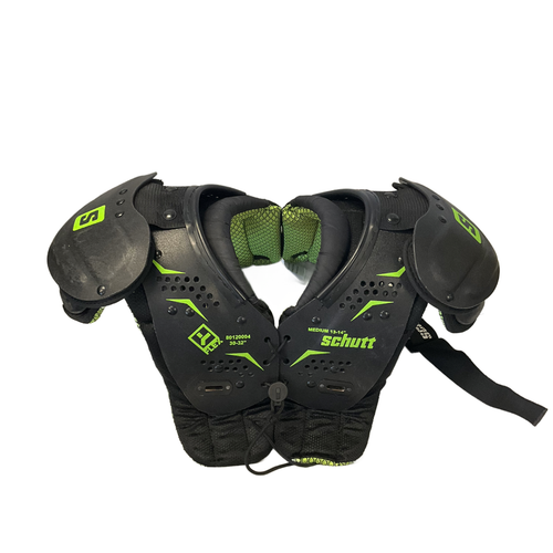 Vist Large View of Product Image Which is Used Schutt Y FLEX FB Shoulder Pads Black MD