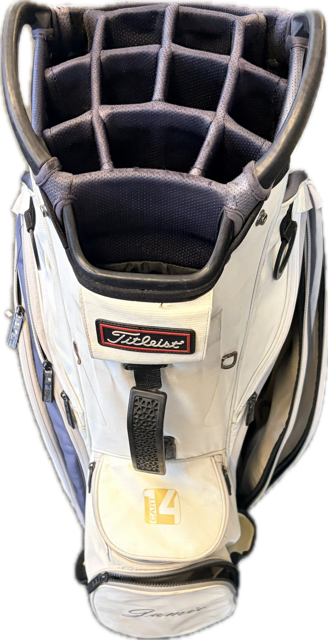 Vist Large View of Product Image Which is Used Titleist WHT Mens Cart Golf Bag White