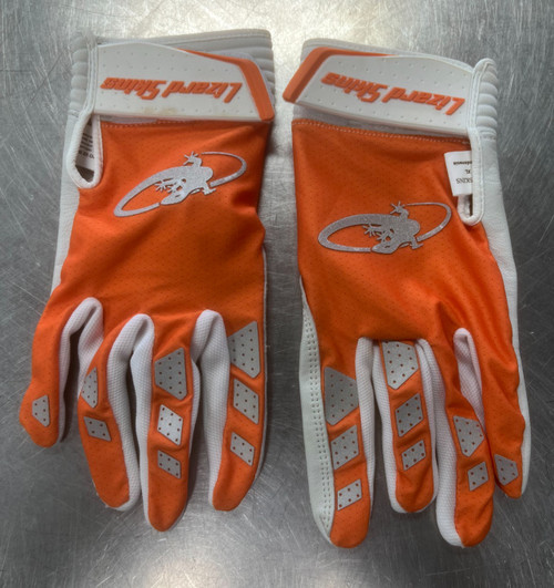 Vist Large View of Product Image Which is Used Lizard Skins BB/SB Batting Gloves Orange XL