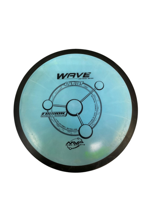 Vist Large View of Product Image Which is Used MVP FISSION WAVE Disc Golf Driver Carolina Blue 174g